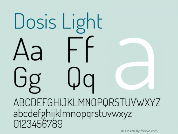 Dosis Light Version 1.007图片样张