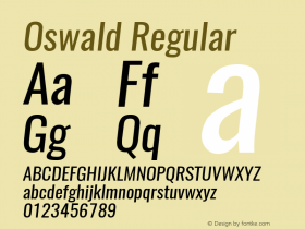 Oswald Regular 3.0; ttfautohint (v0.94.23-7a4d-dirty) -l 8 -r 50 -G 200 -x 0 -w 