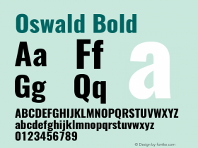 Oswald Bold Version 4.003图片样张