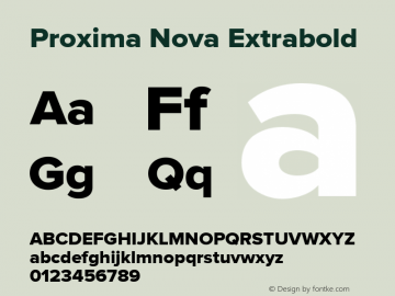 Proxima Nova Extrabold Version 2.003图片样张
