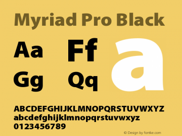 MyriadPro-Black Version 2.037;PS 2.000;hotconv 1.0.51;makeotf.lib2.0.18671图片样张