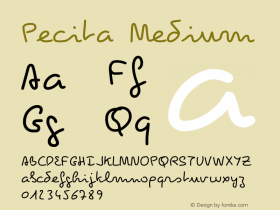 Pecita Version 2.2 Font Sample