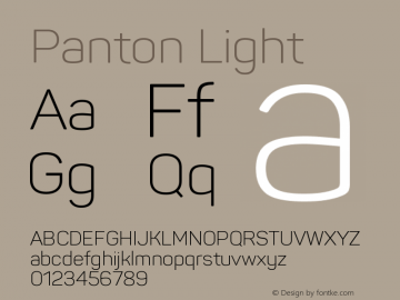 Panton Light Version 1.000;PS 001.000;hotconv 1.0.70;makeotf.lib2.5.58329图片样张