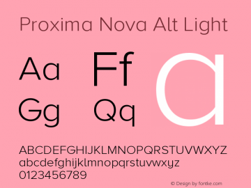 Proxima Nova Alt Light Version 2.001图片样张