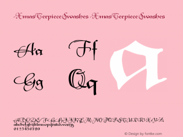 XmasTerpieceSwashes XmasTerpieceSwashes 1.0 Font Sample