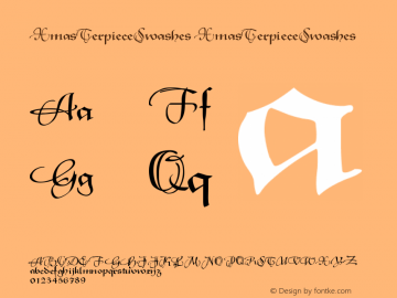 XmasTerpieceSwashes XmasTerpieceSwashes 1.0 Font Sample