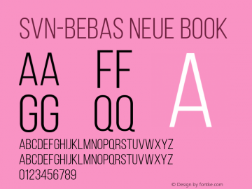 SVN-Bebas Neue Book Version 001.003图片样张