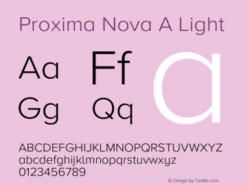 Proxima Nova A Light Version 3.014;PS 003.014;hotconv 1.0.88;makeotf.lib2.5.64775图片样张