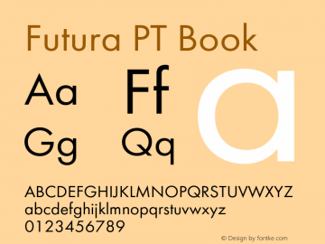 Futura PT Book Version 1.009图片样张