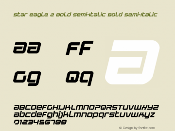 Star Eagle 2 Bold Semi-Italic Version 1.0; 2019图片样张