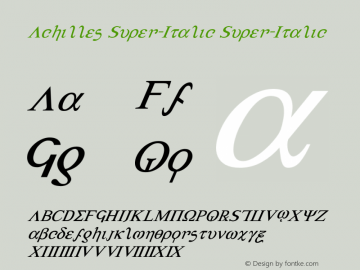 Achilles Super-Italic Version 3.0; 2018图片样张