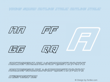 Viking Squad Outline Italic Version 2.0; 2019图片样张