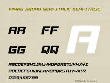 Viking Squad Semi-Italic Version 2.0; 2019图片样张