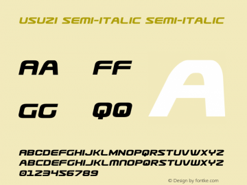 Usuzi Semi-Italic Version 3.1; 2019 Font Sample