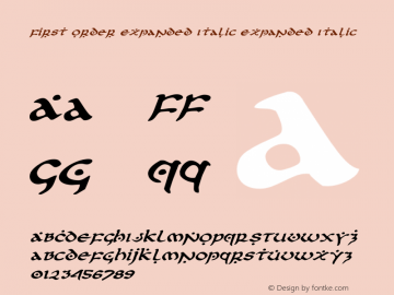 First Order Expanded Italic Version 3.0; 2018图片样张