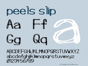 peels slip 1:2003-06-05 Font Sample