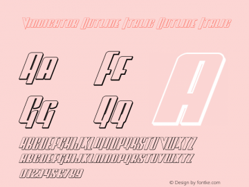 Vindicator Outline Italic Version 2.0; 2019图片样张