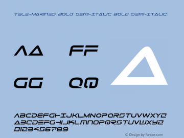 Tele-Marines Bold Semi-Italic Version 3.0; 2015图片样张