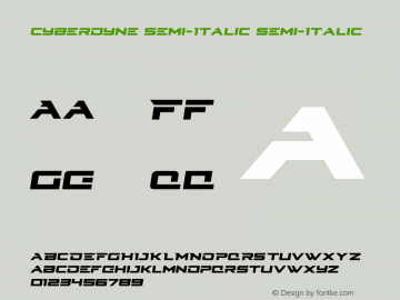 Cyberdyne Semi-Italic Version 1.0; 2015图片样张