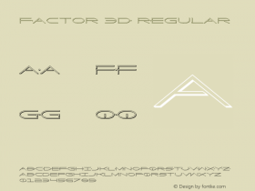 Factor 3D Version 2.0; 2016 Font Sample