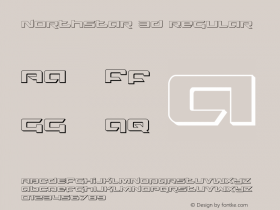 Northstar 3D Version 1.1; 2013 Font Sample