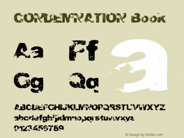 CONDEMNATION Book Version 1.00 Font Sample
