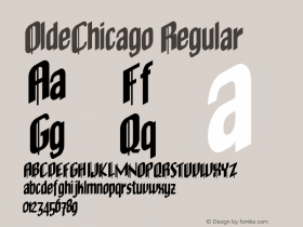 OldeChicago Regular Macromedia Fontographer 4.1.3 4/17/99图片样张