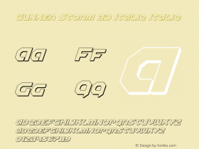 Gunner Storm 3D Italic Version 1.0; 2013图片样张