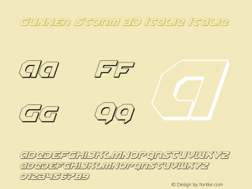 Gunner Storm 3D Italic Version 1.0; 2013图片样张