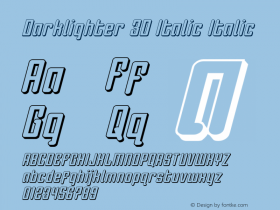 Darklighter 3D Italic Version 1.1; 2018图片样张