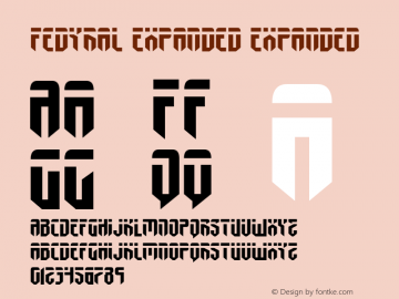 Fedyral Expanded Version 3.0; 2019 Font Sample