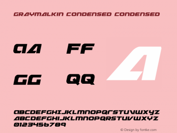 Graymalkin Condensed Version 2.0; 2017图片样张