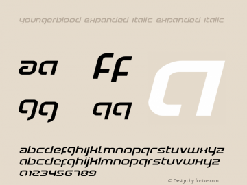 Youngerblood Expanded Italic Version 1.0; 2015图片样张