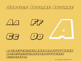 Justice Outline Version 2.0; 2015 Font Sample