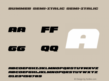Bummer Semi-Italic Version 2.0; 2015图片样张