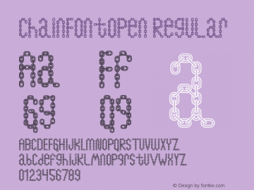 ChainFontOpen Regular Macromedia Fontographer 4.1.4 10/27/04 Font Sample