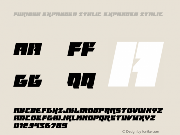 Furiosa Expanded Italic Version 1.0; 2019 Font Sample