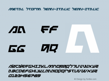 Metal Storm Semi-Italic Version 3.0; 2017图片样张