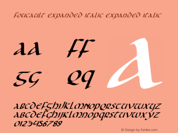 Foucault Expanded Italic 001.000 Font Sample