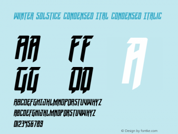 Winter Solstice Condensed Ital Version 1.0; 2014图片样张