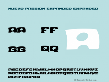 Nuevo Passion Expanded Version 1.0; 2013 Font Sample