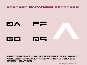 Avenger Expanded Version 2.0; 2016 Font Sample