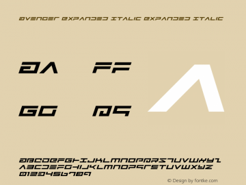 Avenger Expanded Italic Version 2.0; 2016图片样张
