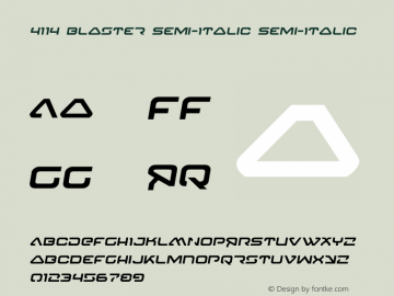 4114 Blaster Semi-Italic Version 2.0; 2015图片样张