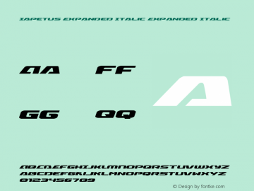 Iapetus Expanded Italic Version 1.0; 2013图片样张