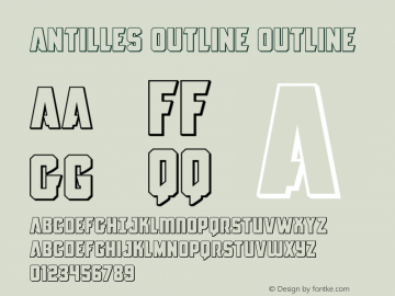 Antilles Outline Version 2.0; 2015 Font Sample