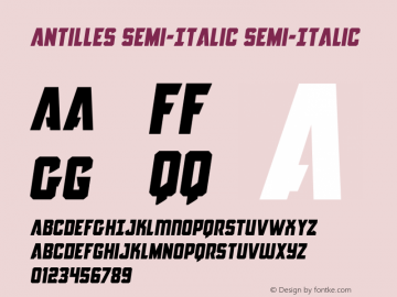 Antilles Semi-Italic Version 2.0; 2015图片样张