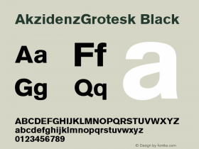 AkzidenzGrotesk Black Macromedia Fontographer 4.1 18.06.2003图片样张