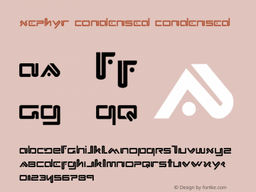 Xephyr Condensed Version 2.0; 2017 Font Sample