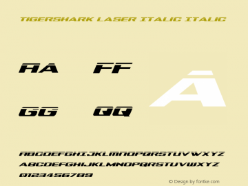 Tigershark Laser Italic Version 2.0; 2018图片样张